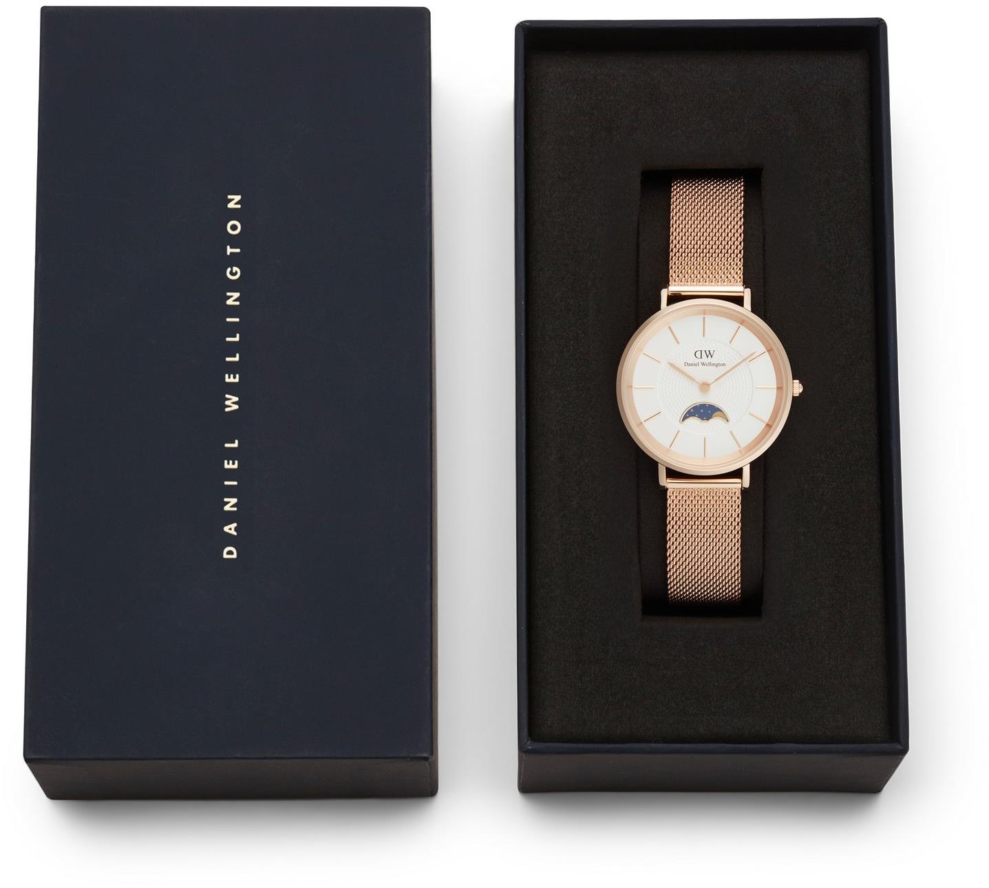 Daniel Wellington 腕時計 Petite Lune Moonphase 32 DW00100773 Daniel Wellington Petite Lune Sterling Watch - Walker & Hall