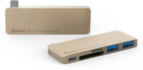 Gmobi Multi-port USB-C Hub gold - USB Hub - Main image