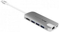 Gmobi Multi-port USB-C Hub HDMI and Ethernet silver - USB Hub
