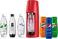 SodaStream Spirit Red + palack + PEPSI, 7UP, MIRINDA ízpatron - Sodastream