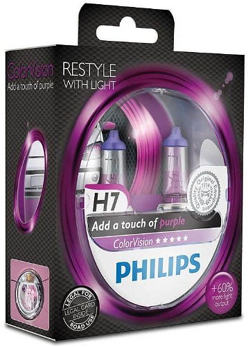 Philips Bombillas H7 ColorVision - Morado para Honda ✓ AKR
