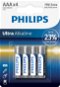Philips LR03E4B 4 darab elem csomagonként - Eldobható elem