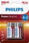 Philips LR03P6BP 6 db elem - Eldobható elem