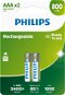 Philips R03B2A80 pack of 2 - Rechargeable Battery