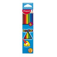 Crayon Maped Color Peps 6 colors threesided - Coloured Pencils
