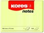Sticky Notes KORES 100 x 75 mm, 100 leaves, yellow - Samolepicí bloček