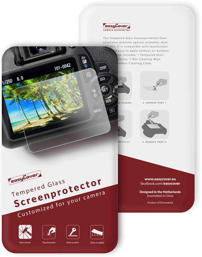 EasyCover Screen Protector for Canon 1300D/T6 Display - Glass Screen Protector - Main image
