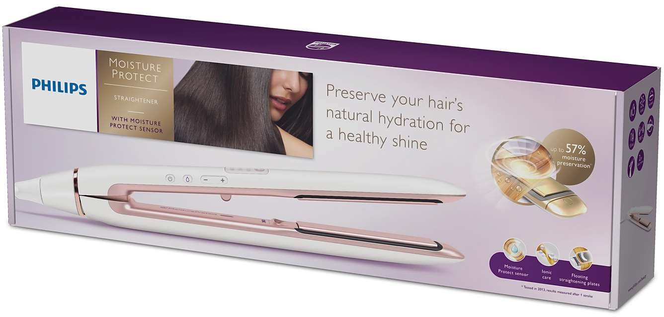 Moisture protect outlet hair straightener