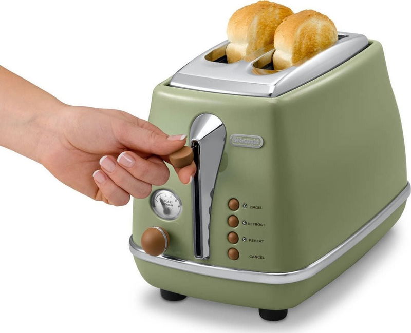 De'Longhi Icona Vintage reggeliző kollekció - zöld (KBOV2001. GR & CTOV2103. GR)