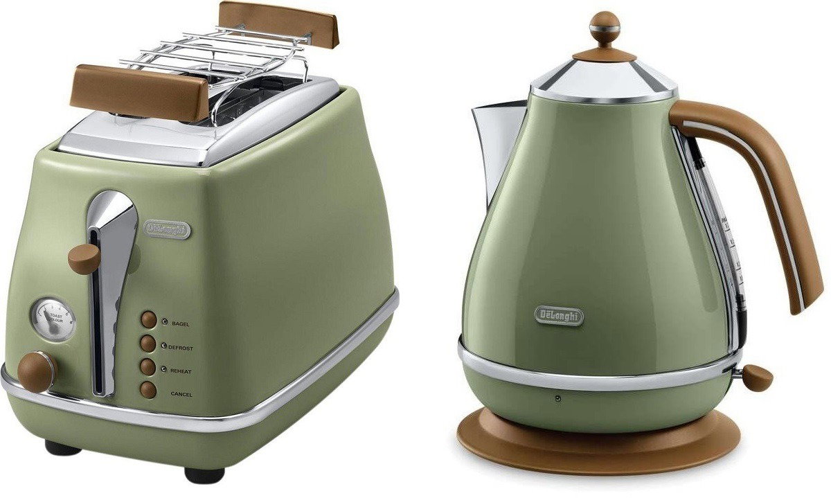 De'Longhi Icona Vintage reggeliző kollekció - zöld (KBOV2001. GR & CTOV2103. GR)