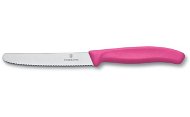 Kuchyňský nůž Victorinox nůž na rajčata s vlnkovaným ostřím 11 cm růžový - Kuchyňský nůž