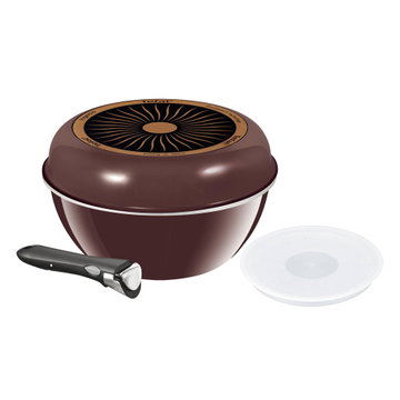Set of cookware Tefal Ingenio, 6 pcs enamel boiling pot 20 pan and wok ...