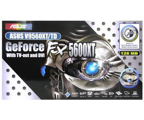 ASUS AGP-V9560XT/TD 128MB, NVIDIA GeForce FX-5600XT AGP8x DVI -  - Fő fotó