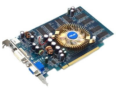 ASUS N6600TD 128MB, NVIDIA GeForce PCX-6600 PCIe x16 DVI - Graphics Card - Main image