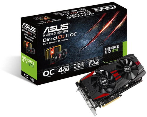 ASUS GTX970-DC2OC-4GD5-BLACK Fő fotó ASUS GTX970-DC2OC-4GD5-BLACK - Graphics Card - Fő fotó