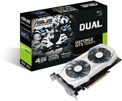 ASUS DUAL GeForce GTX 1050TI 4GB - Graphics Card - Main image