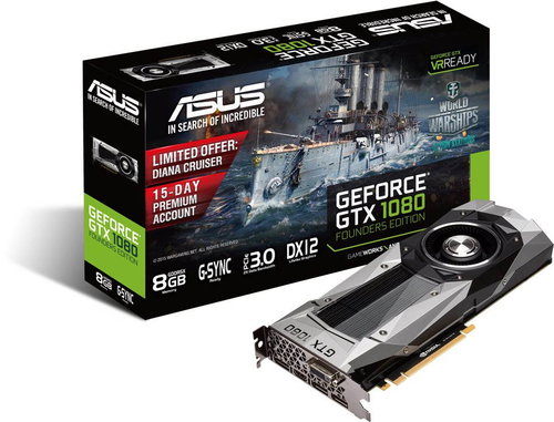 ASUS GeForce GTX 1080 Founders Edition - Grafikkarte - Hauptbild