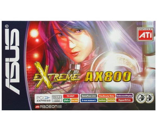 ASUS EAX800/TD 128MB, ATI Radeon X800 PCIe x16 DVI - Graphics Card - Main image