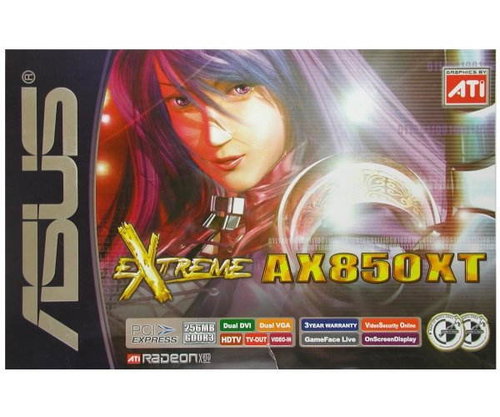 ASUS EAX850XT/2DHTV 256MB, ATI Radeon X850XT PCIe x16 VIVO 2xDVI - Graphics Card - Main image