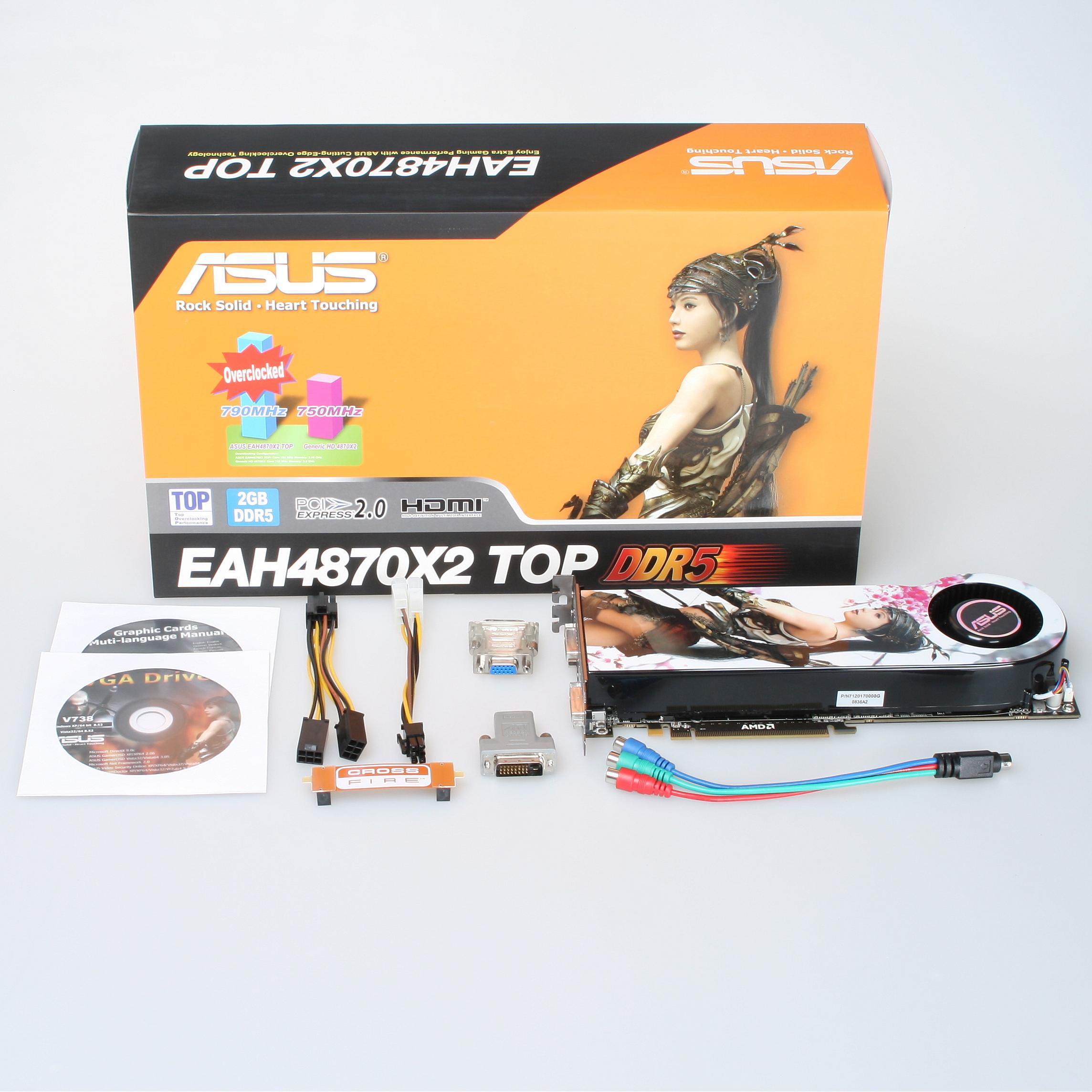 Open Box: ASUS Radeon HD 4870 X2 Graphics Card EAH4870X2/HTDI/2G/A