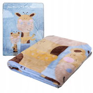 Ecarla Dětská deka mikroplyš 100 × 140 cm, žirafa, modrá - Deka