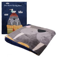 Ecarla Baby blanket microfleece 100 × 140 cm, blue - Blanket
