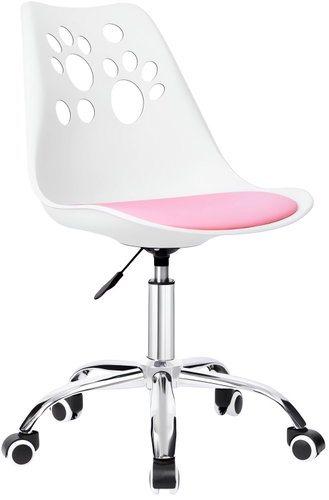 ECA Puppy Love, white and pink - Children’s Desk Chair - Main image