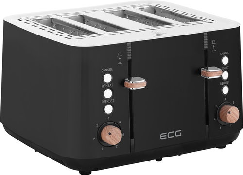 ECG ST 4768 Timber Black - Toaster - Main image