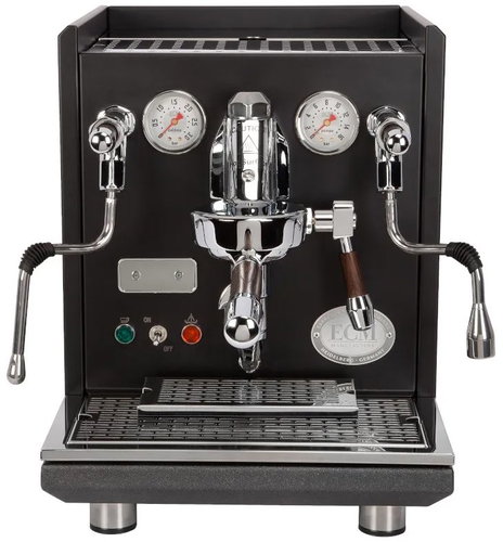 ECM Synchronika, black, dark walnut - Lever Coffee Machine - Main image
