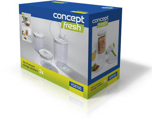 Concept VD-8100 - kerek, 3db Fő fotó Concept VD-8100 - kerek, 3db - Ételtároló doboz szett - Fő fotó