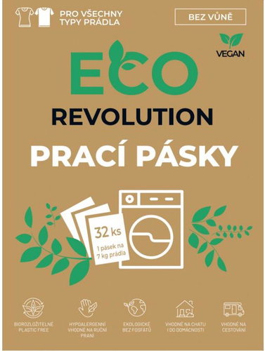 EcoRevolution Washing Strips, unscented, 32 pcs - Laundry Sheets - Main image