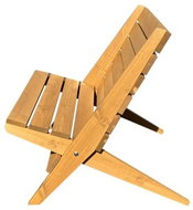 EcoFurn Granny Wooden folding garden chair for 2 persons, pine, natural oil - Garden Chair