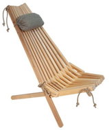 EcoFurn Lilli Wooden folding garden armchair with cushion, alder, natural oil - Garden Armchair