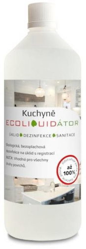 Ecoliquid Ecoliquidátor kuchyně, čisticí a dezinfekční prostředek, 1 l - Čisticí prostředek - Hlavní obrázek