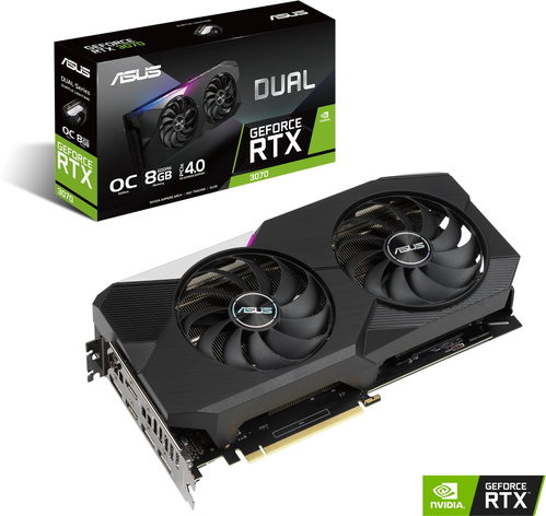 ASUS GeForce DUAL RTX 3070 O8G Main image ASUS GeForce DUAL RTX 3070 O8G - Graphics Card - Main image