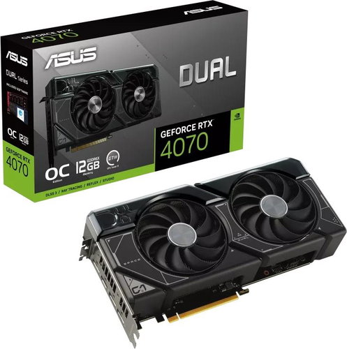 ASUS DUAL GeForce RTX 4070 O12G Main image ASUS DUAL GeForce RTX 4070 O12G - Graphics Card - Main image