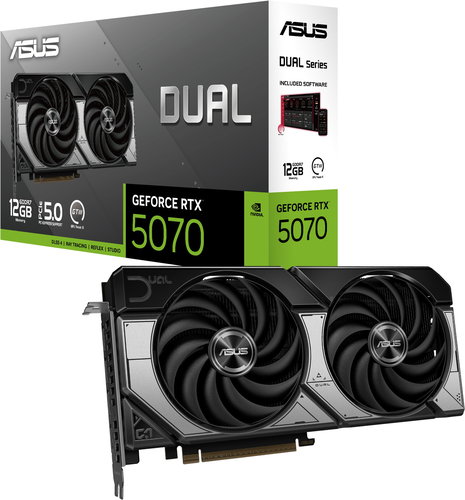 ASUS DUAL GeForce RTX 5070 12G Hauptbild ASUS DUAL GeForce RTX 5070 12G - Grafikkarte - Hauptbild