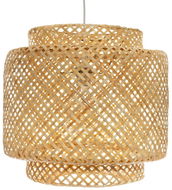Atmosphera Závěsná lampa Liby s prolamovaným stínidlem z bambusu, O 40 cm - Lustr