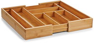 Zeller Adjustable cutlery insert, bamboo, 35-58 × 43 × 6.5 cm - Cutlery Tray