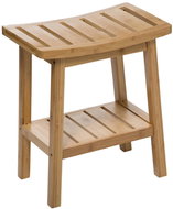 5five Simply Smart Bamboo Bathroom Stool with Accessories Shelf - Ottoman