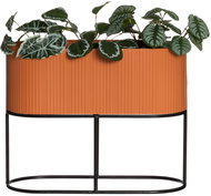 4Living Oválný kovový stojan na květiny, výška 40 cm, oranžový - Flower Stand
