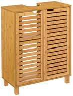 5five Cabinet under the washbasin, bamboo with slatted door in natural wood colour - Bathroom Cabinet