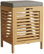 NUXIO Bambusový koš na prádlo se sedátkem Disa, 40 l - Laundry Basket