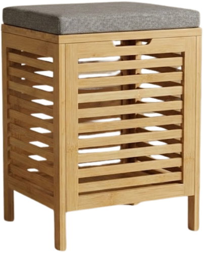 NUXIO Bamboo laundry basket with seat Disa, 40 l - Laundry Basket - Main image