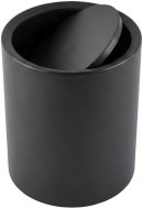 NUXIO Koupelnový odpadkový černý koš Rund, 6 l - Rubbish Bin