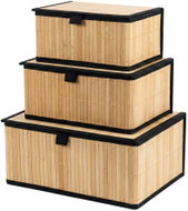 BOXIMO Sada úložných košů v třech rozměrech Tilva černá - Storage Box