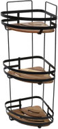 5five Simply Smart Rohová polička do sprchy Blackacia, bez vrtání, 23,5 × 19,5 × 55 cm - Bathroom Shelf