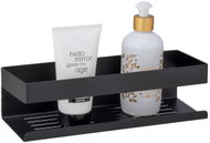 Wenko Koupelnová police Genova, montáž bez vrtání Turbo-Loc, černá, 30 × 8 × 10,5 cm - Bathroom Shelf