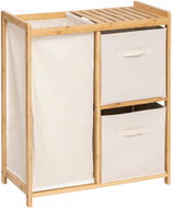 5five Simply Smart Bambusový regál s košem na prádlo Tidy Box a úložnými boxy, 66 × 33,3 × 78,5 cm - Shelving Unit
