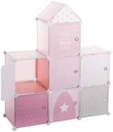Atmosphera for kids Dětská skříň s přihrádkami, 94,5 × 32 × 109 cm, růžová - Shelving Unit